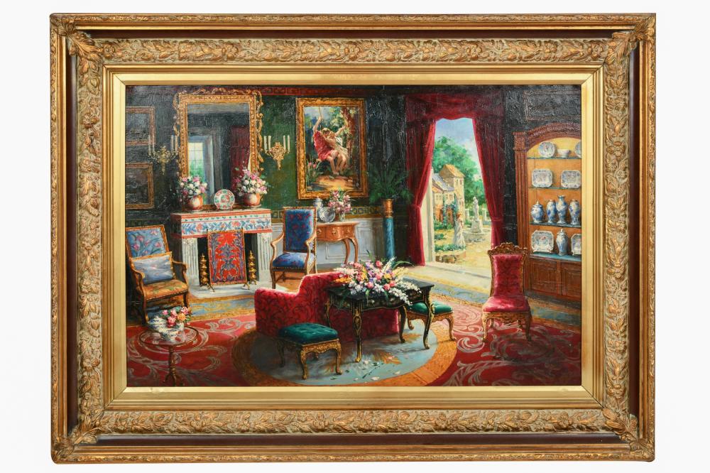 INTERIOR SCENEprocess on canvas