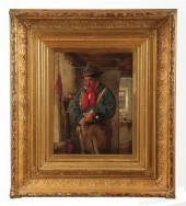 INTERIOR WITH MAN BY ERSKINE N
