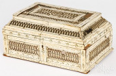 INTRICATE BONE SEWING BOX, EAR