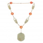 INTRICATELY CARVED JADE LINKED