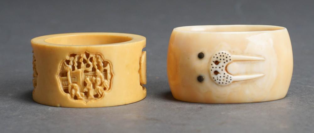 INUIT CARVED BONE NAPKIN RING,