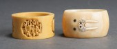 INUIT CARVED BONE NAPKIN RING,