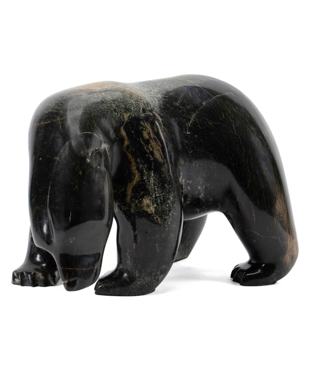 INUIT CARVED GREEN STONE