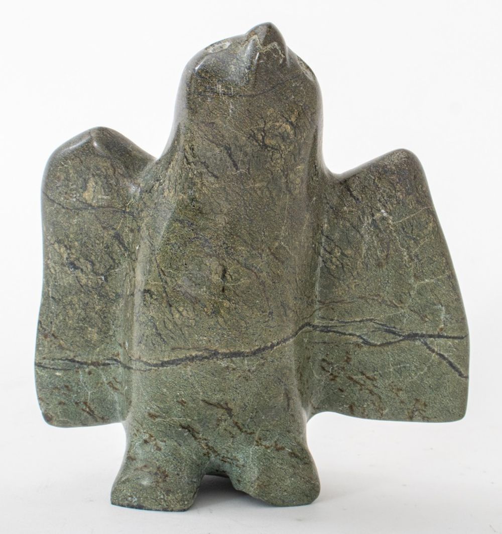 INUIT CARVED HARDSTONE EAGLE