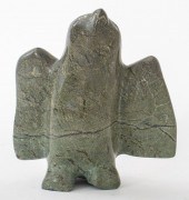 INUIT CARVED HARDSTONE EAGLE S