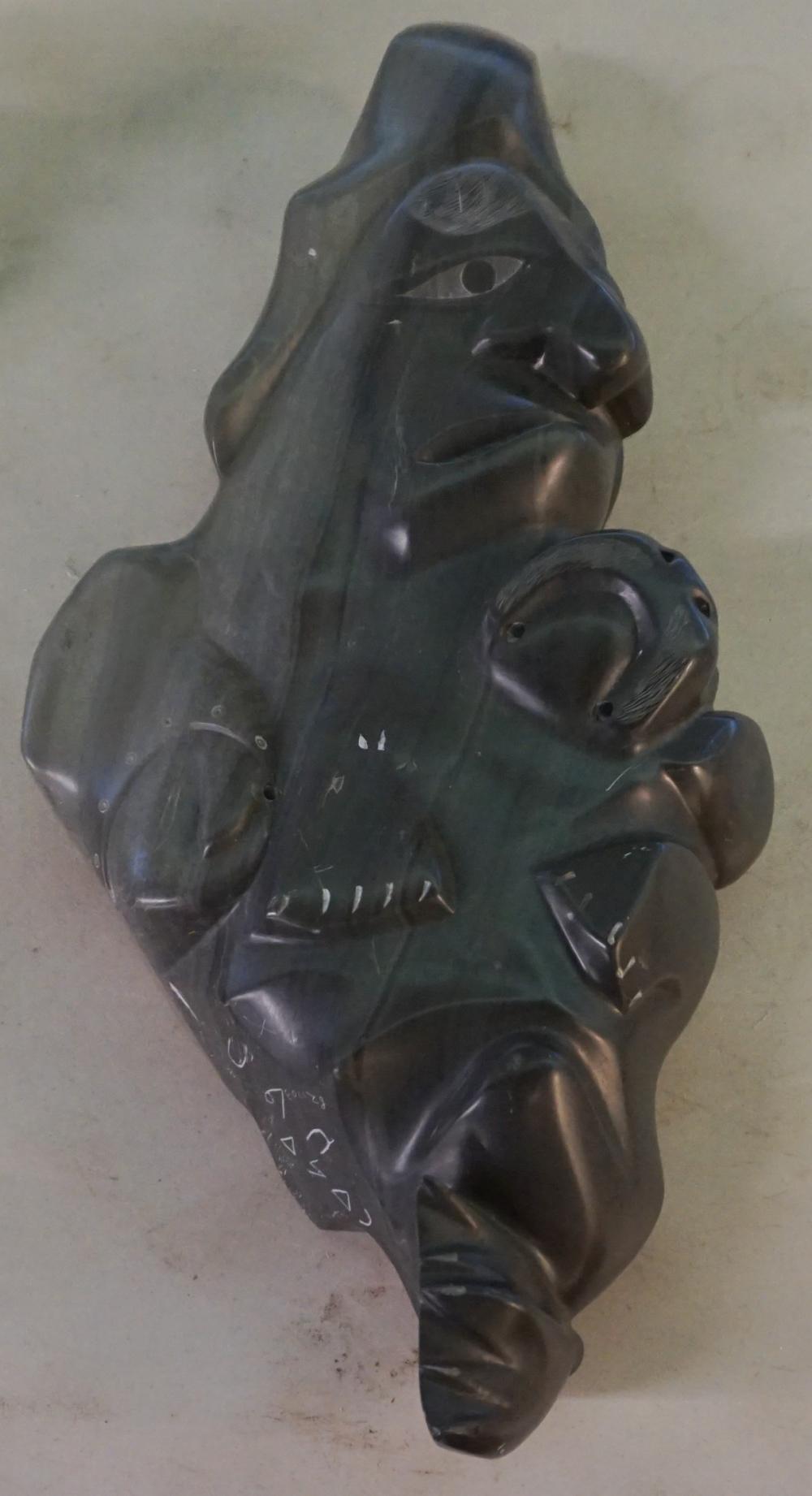 INUIT CARVED HARDSTONE FIGURAL