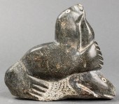 INUIT CARVED HARDSTONE SCULPTU