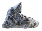 INUIT CARVED KNEELING FIGURE O