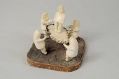 INUIT CARVED MARINE IVORY SCUL