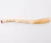 INUIT CARVED OOSIK WITH CARVED