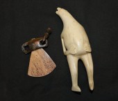INUIT CARVED POLAR BEAR & CHIL