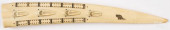 INUIT CARVED SCRIMSHAW TUSK CR
