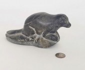 INUIT CARVED SOAPSTONE BEAVER