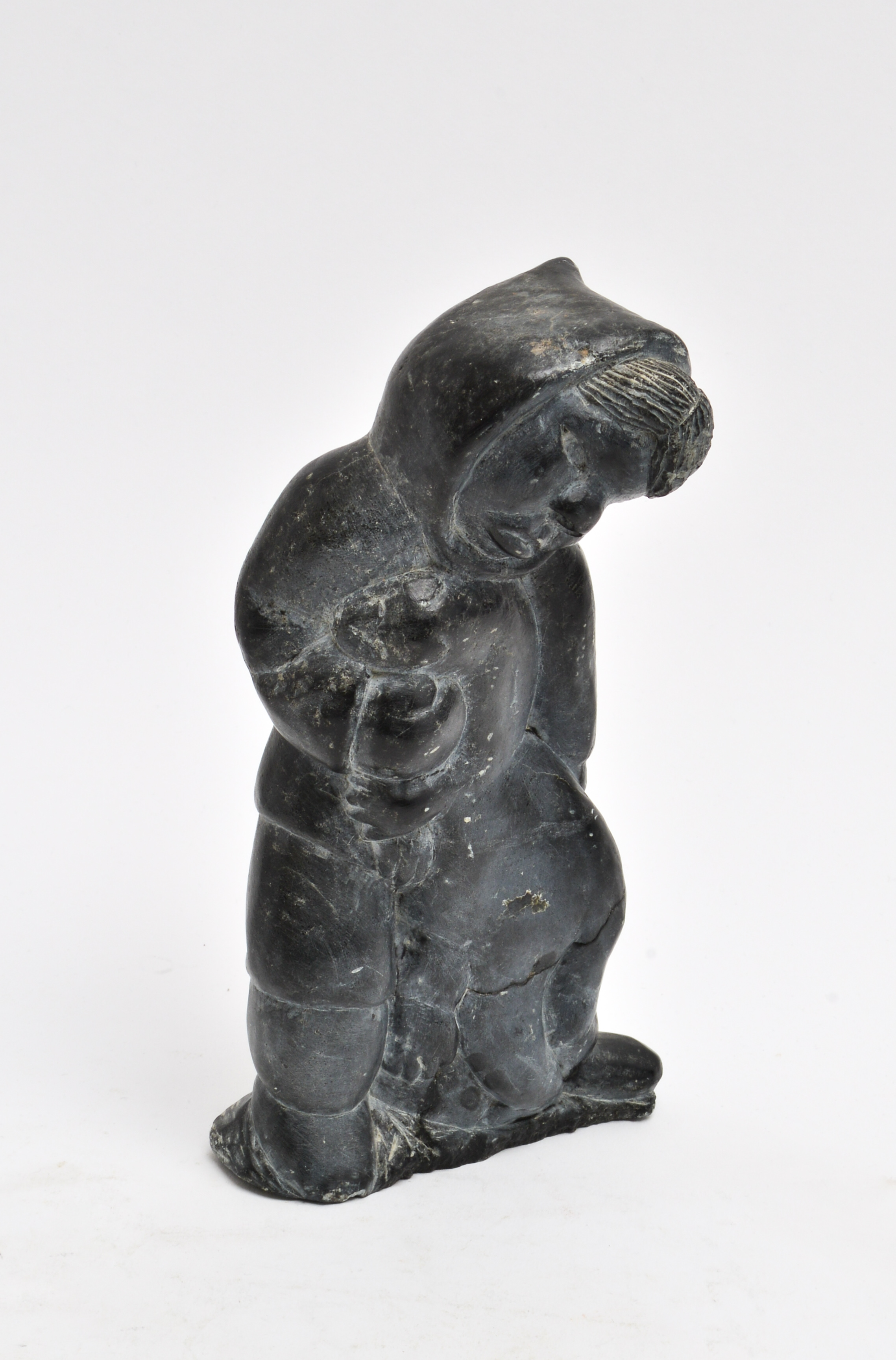 INUIT CARVED SOAPSTONE FIGURE &