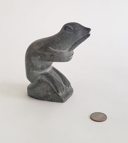 INUIT CARVED SOAPSTONE OTTER