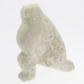 INUIT CARVED STONE HAWK, ILLEG