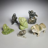 INUIT CARVED STONE SCULPTURES
