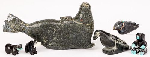 INUIT CARVED STONE SEAL,