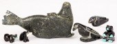 INUIT CARVED STONE SEAL, ETC.I