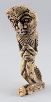 INUIT CARVED WHALEBONE FIGURE