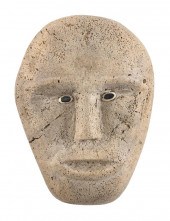 INUIT CARVED WHALEBONE MASK EA