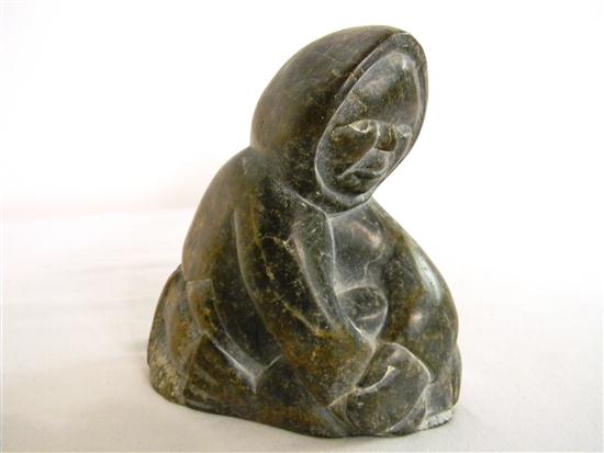 Inuit carving  black and brown