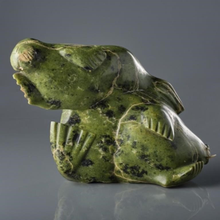INUIT CARVING OF TWO