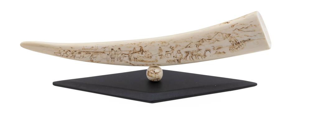 INUIT ENGRAVED SCRIMSHAW WALRUS