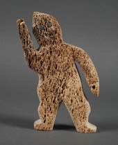 INUIT ESKIMO HUNTER FIGURAL BO