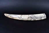 INUIT ETCHED WALRUS TUSKCirca