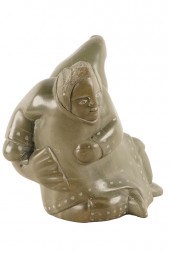 INUIT FIGUREcarved stone 9 inc