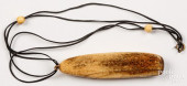 INUIT FOSSIL BONE PENDANT NECK