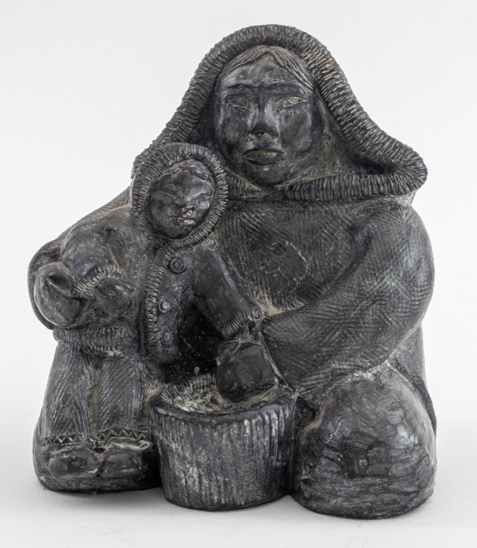 INUIT MANNER MOTHER & CHILD FIGURAL