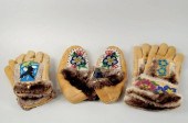 INUIT MOOSE HIDE BEADED GLOVES