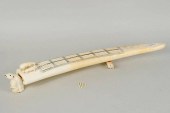 INUIT SCRIMSHAW WALRUS TUSK CR
