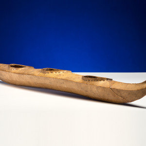 Inuit Sealskin Model Umiak, Three