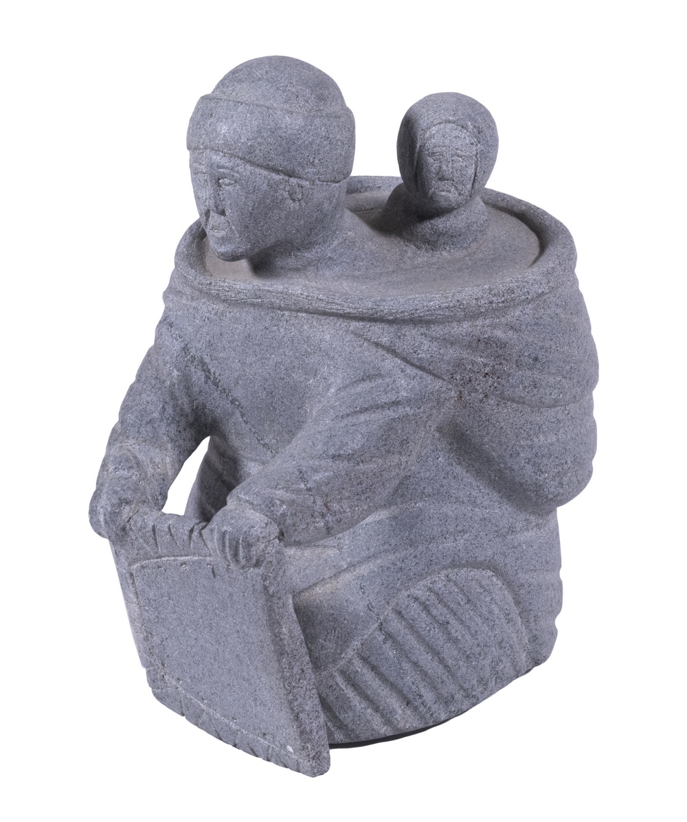 INUIT SOAPSTONE CARVING SIGNED "LP"