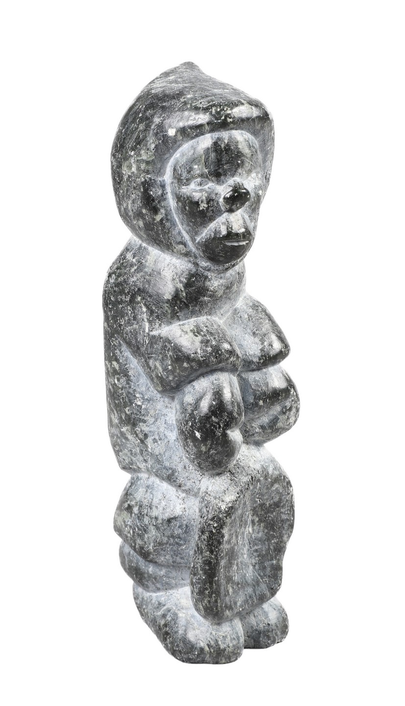 Inuit soapstone carving, standing