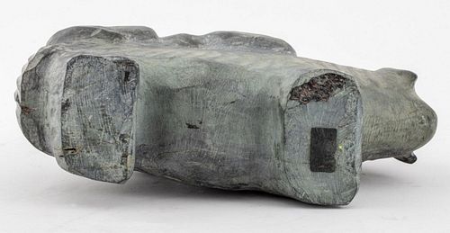 INUIT SOAPSTONE SCULPTURE OF A