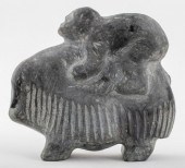 INUIT SOAPSTONE SCULPTURE OF A