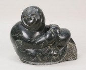INUIT STONE CARVING FIGURE WIT