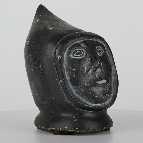 INUIT STONE CARVING HEAD IN