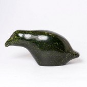 INUIT STONE SCULPTURE, SIGNED,