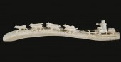 INUIT WALRUS IVORY CARVING Dog