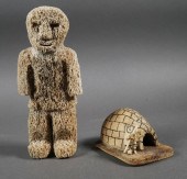 INUIT WHALE BONE CARVINGSTwo v