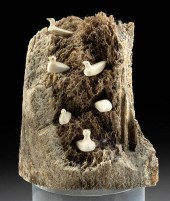 INUIT WHALEBONE & IVORY BIRDS