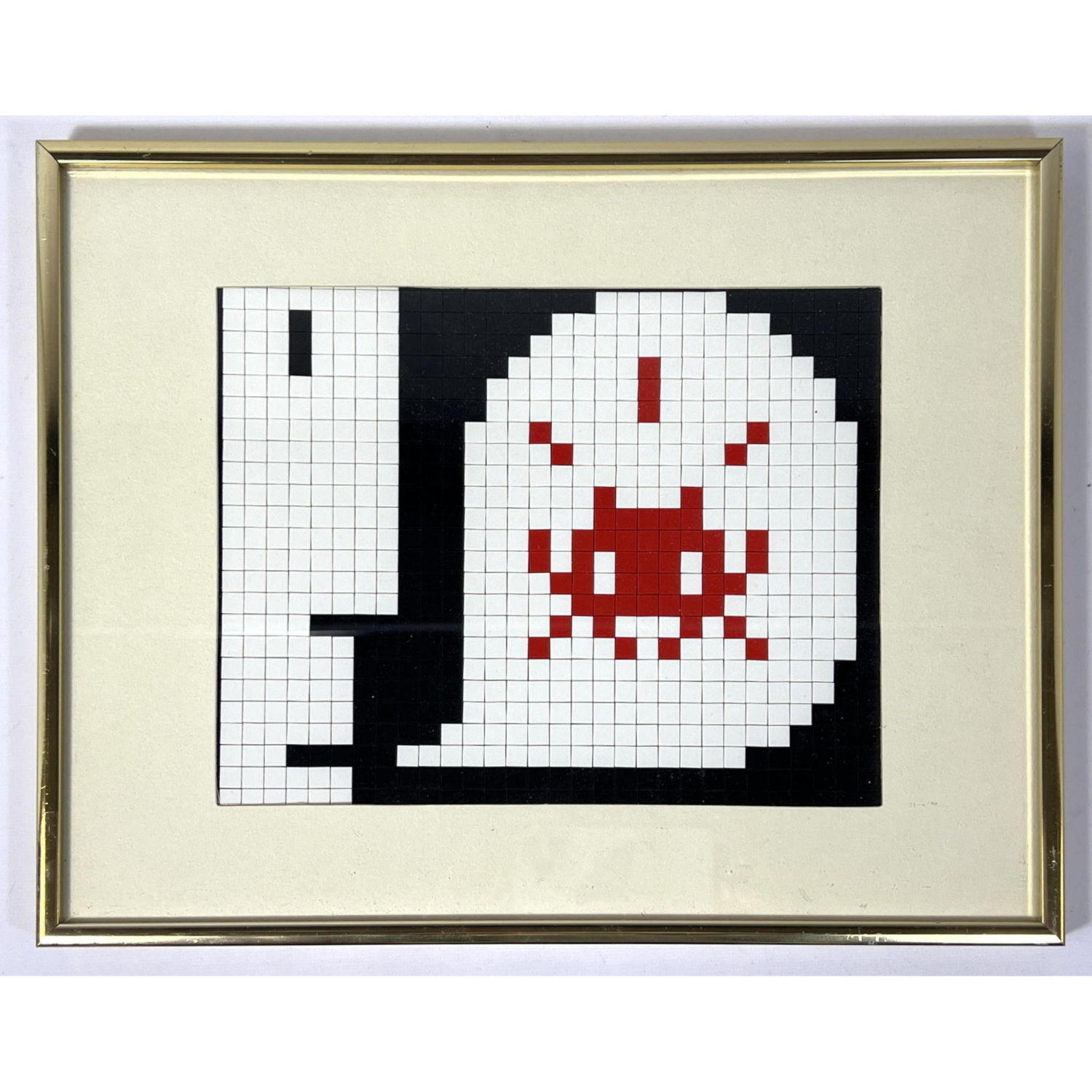 Invader Style mosaic tile art. 