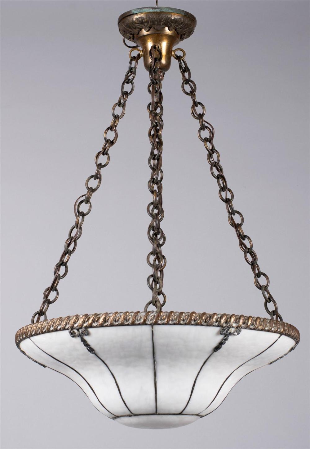 INVERTED GLASS DOME CHANDELIER IN