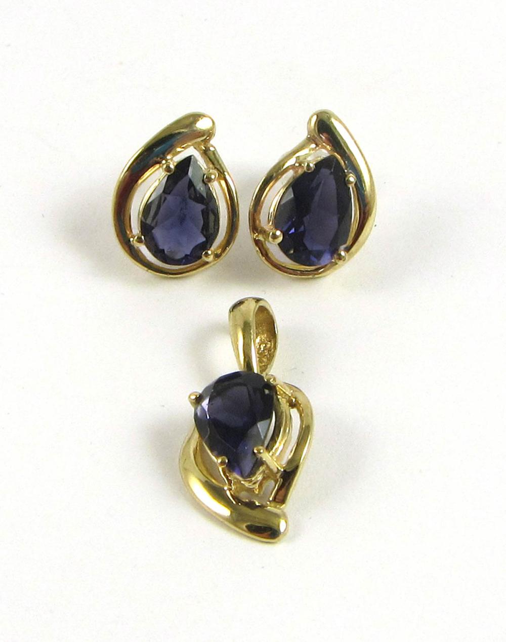 IOLITE AND FOURTEEN KARAT GOLD