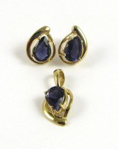 IOLITE AND FOURTEEN KARAT GOLD